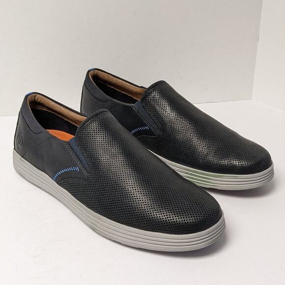 Dunham Colchester Slip-On Loafers, Navy Leather, Mens 11 M